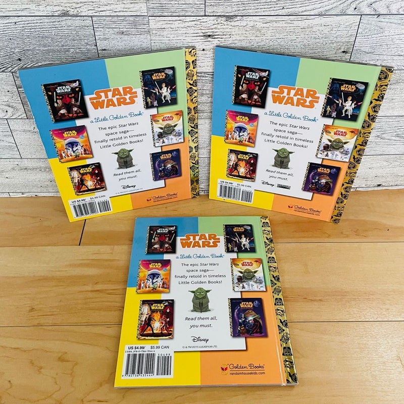 Little Golden Star Wars Bundle-Lot of 3; Revenge of the Sith, A New Hope, Empire Strikes Back 
