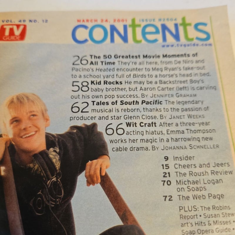 TV Guide 2001 magazines vintage television history fun