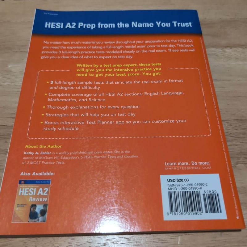 McGraw-Hill Education 3 HESI A2 Practice Tests, Second Edition