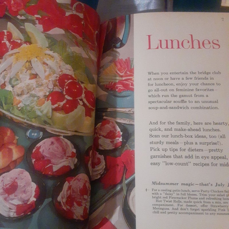 Better Homes and Gardens 1963 Lunches & Brunches cookbook hardcover book