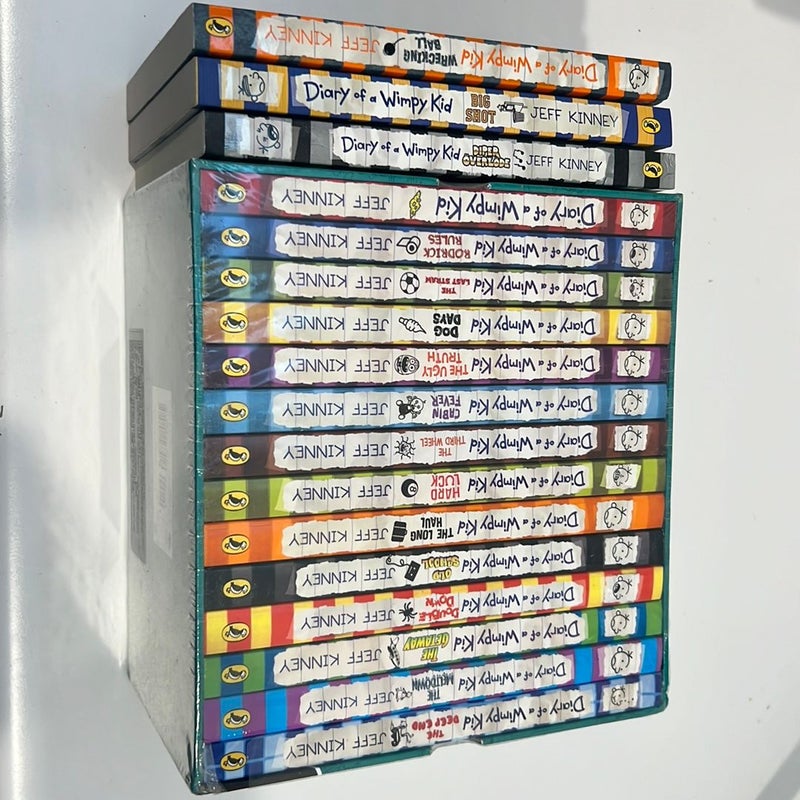 Diary of a Wimpy Kid Box of Books 1-14 Revised and duper overloaded,Big SHOT,wrecking Ball
