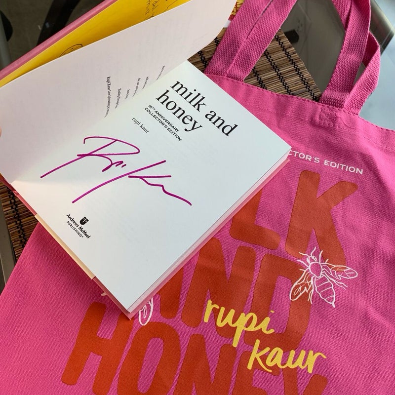 Signed Milk And Honey 10th Anniversary Rupi Kaur Exclusive Event Extras Tote Bag