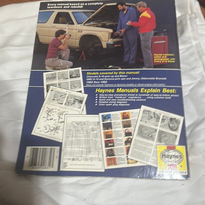 Chevrolet GMC Haynes Repair Manual 1982-1992 GMC S-10 S-15 Truck Service