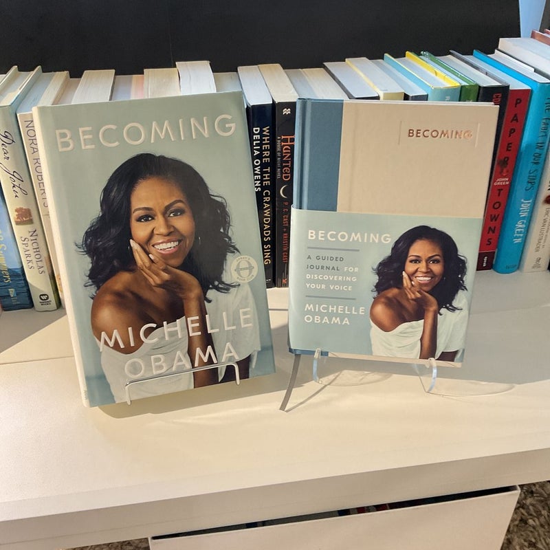 Michelle Obama 2 Books Collection Set(Becoming: A Guided Journal for Discovering Your Voice, Becoming)