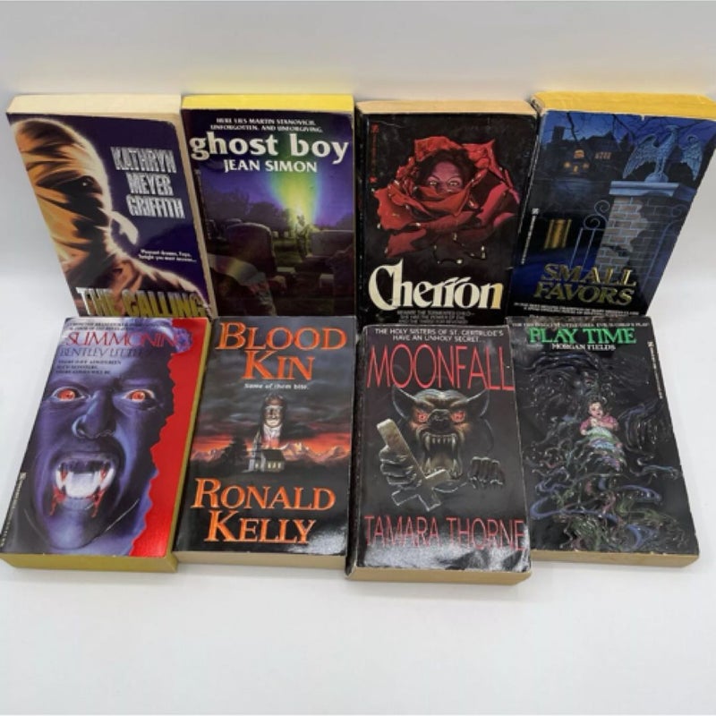 Lot of 8 Zebra Horror Vintage Paperbacks from Hell Rare Mass Market 80s