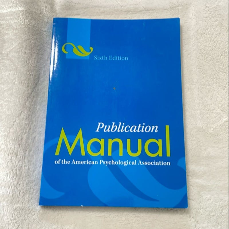 Publication Manual of the American Psychological Association