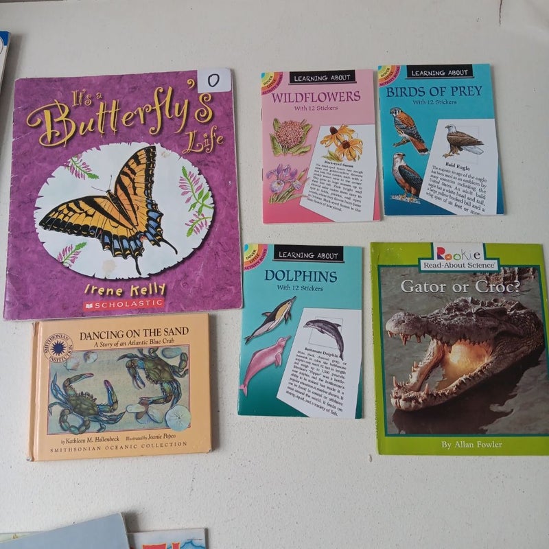 19 Classroom Science Book Bundle: Animals, Butterflies, Desert, Mountains, Sharks, Flowers, Birds, Beach