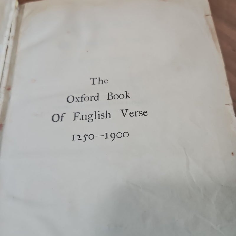 Oxford Book of English Verse 