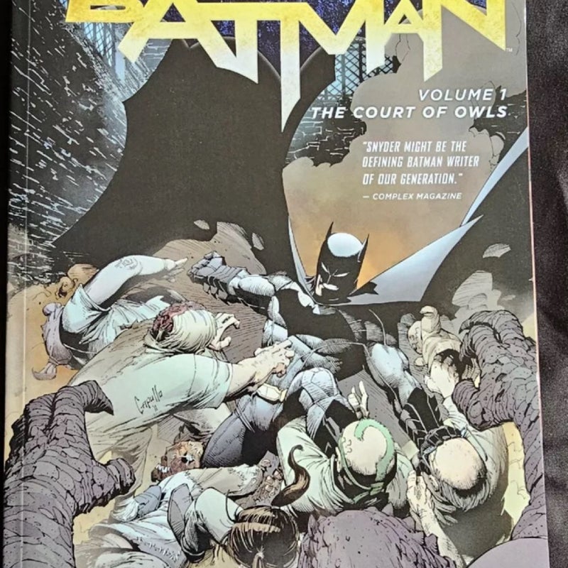 Batman Vol 1 The Court of Owls, Vol 2 The City of Owls, Vol 3 Death of the Family New 52