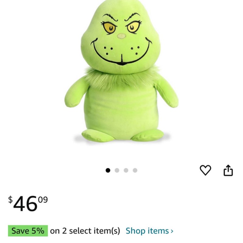 NWOT Aurora Plush The Grinch