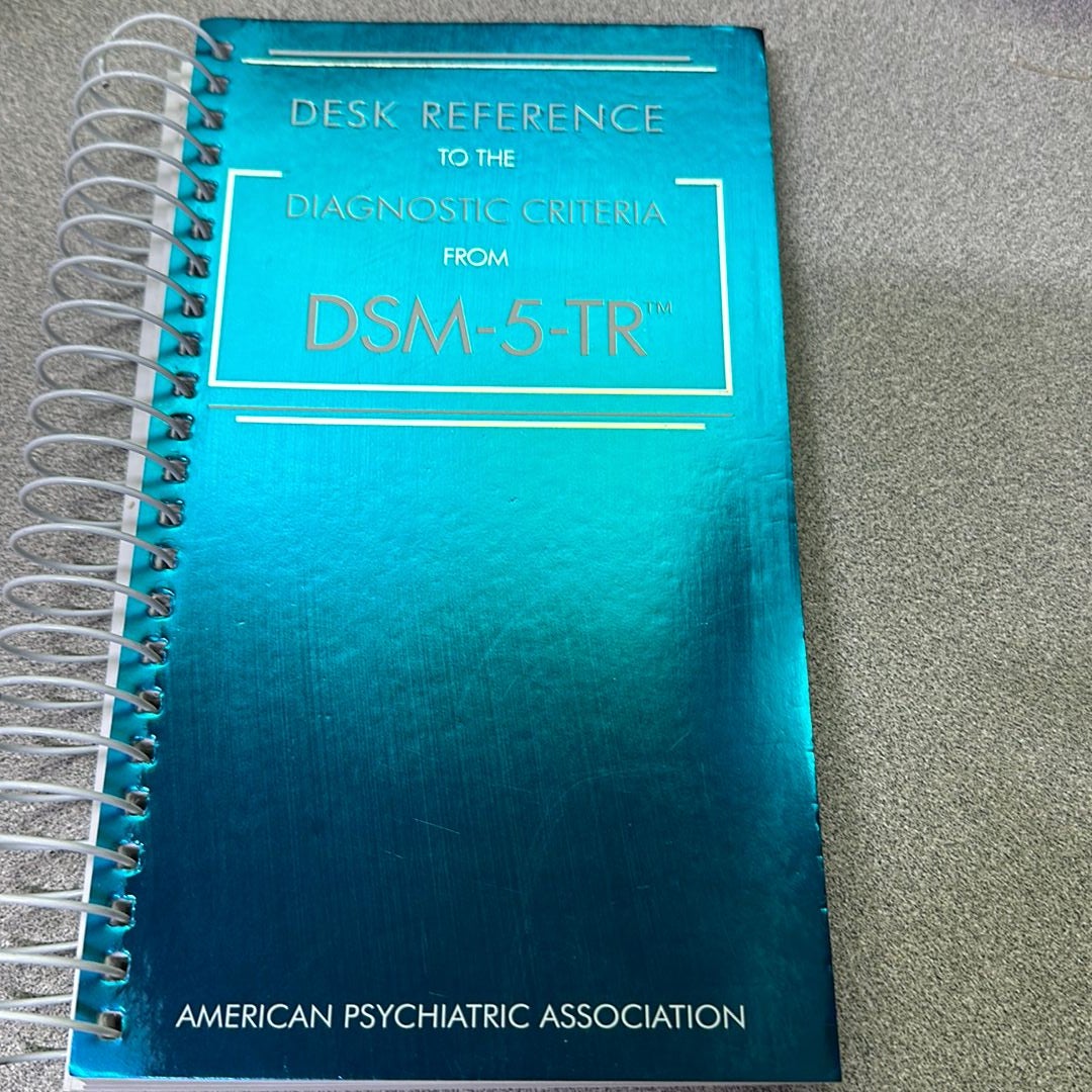 Book Cover for DSM-5-TR Softcover Diagnostic and Statistical Manual of  Mental Disorders American Psychiatric Association for Soft Cover DSM 