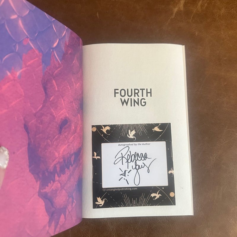 Fourth Wing signed special edition with sprayed edges & fourth wing holiday edition