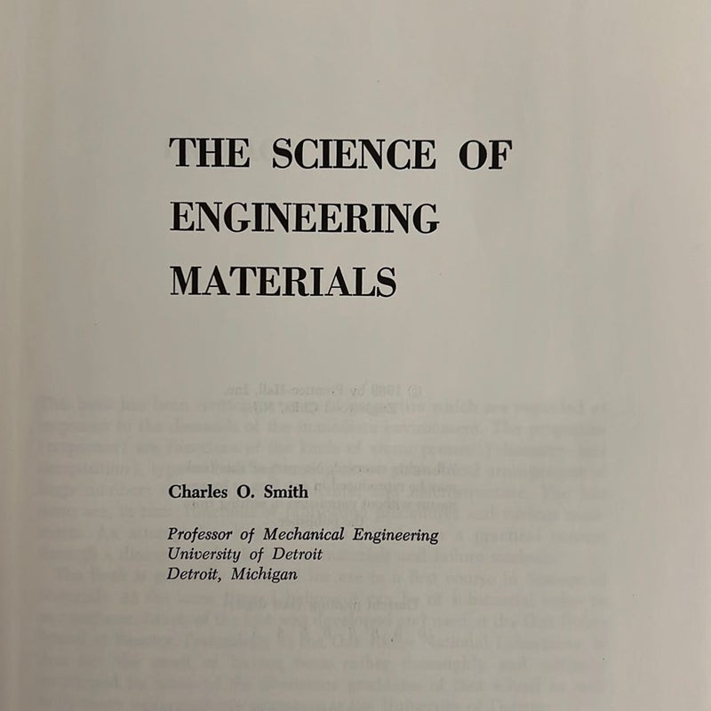 The Science of Engineering Materials 