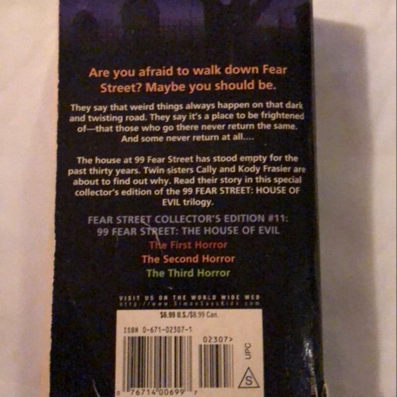 Fear street collector’s edition #11 99 fear street the house of evil (the 1st, 2nd, 3rd horror) 