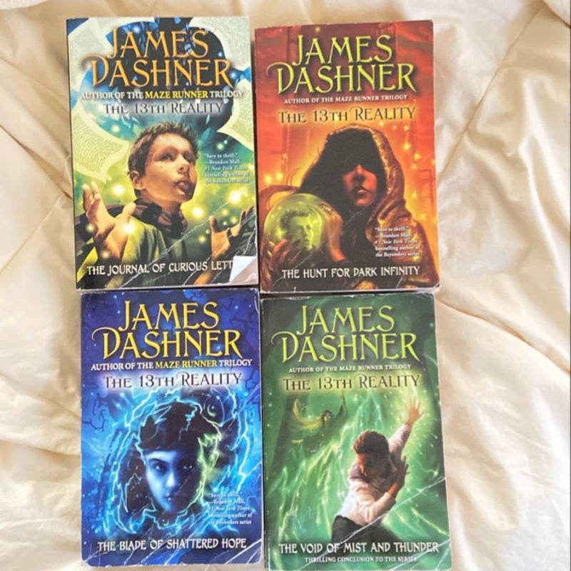 James Dashner Bundle The Journal of Curious Letters the hunt for dark infinity, the void of mist and thunder, and the blade of shattered Hope  