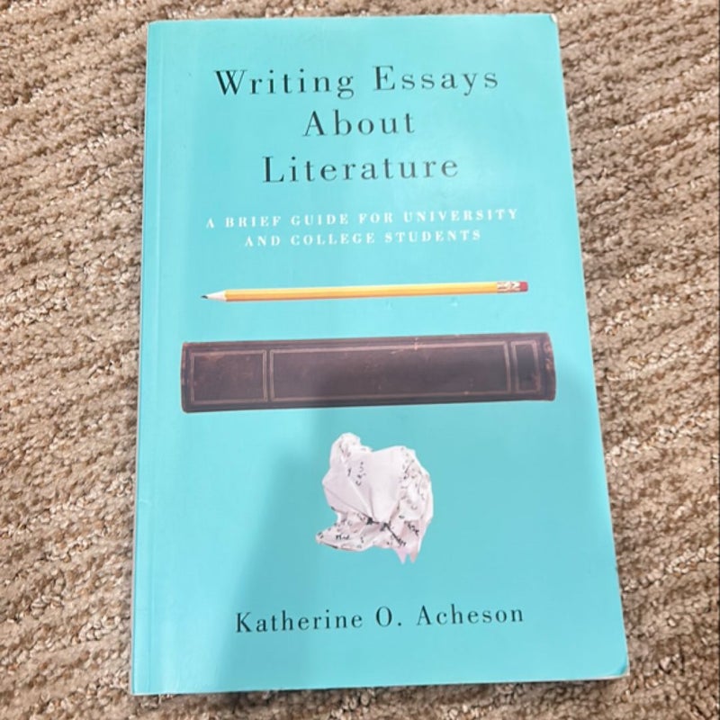 Writing Essays about Literature