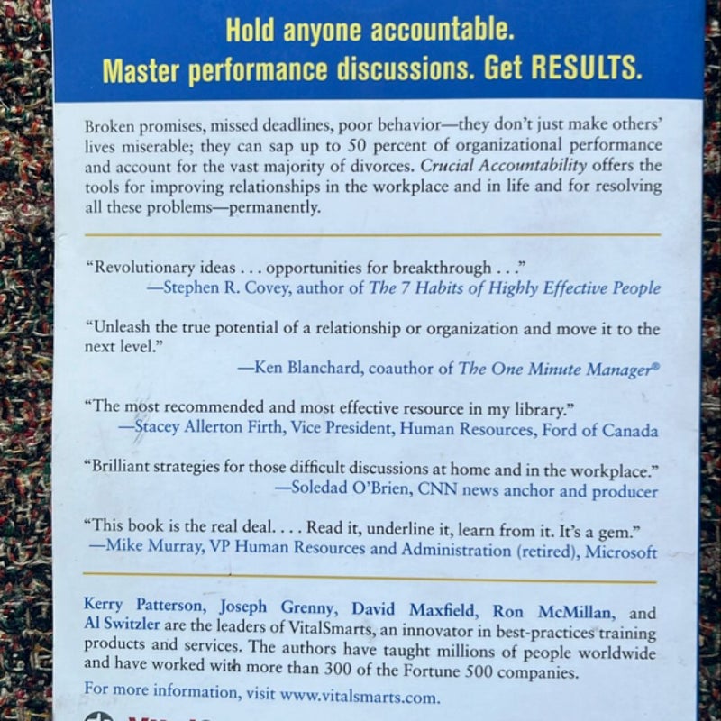 Crucial Accountability: Tools for Resolving Violated Expectations, Broken Commitments, and Bad Behavior, Second Edition ( Paperback)