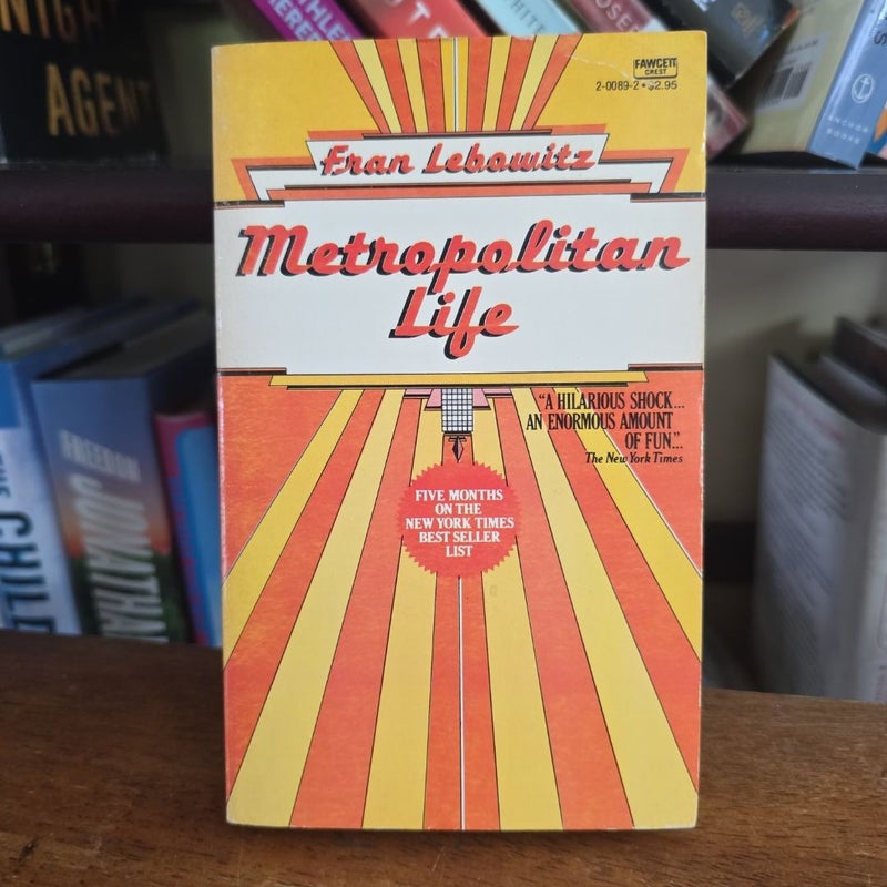 VINTAGE 1982 Metropolitan Life by Fran Lebowitz