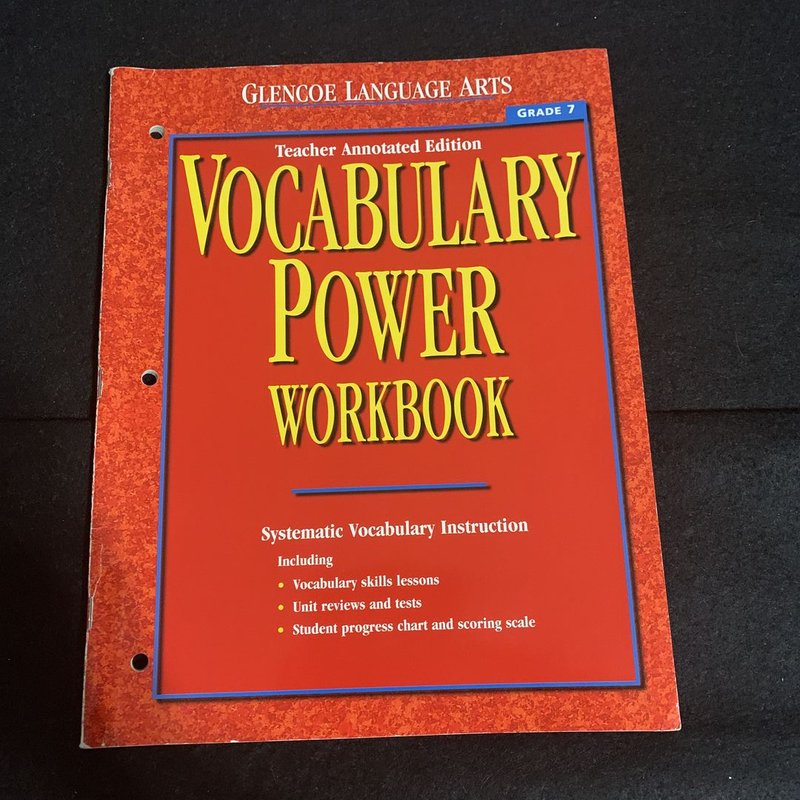 Glencoe Language Arts Vocabulary Power Workbook Grade 7 Tae by McGraw ...