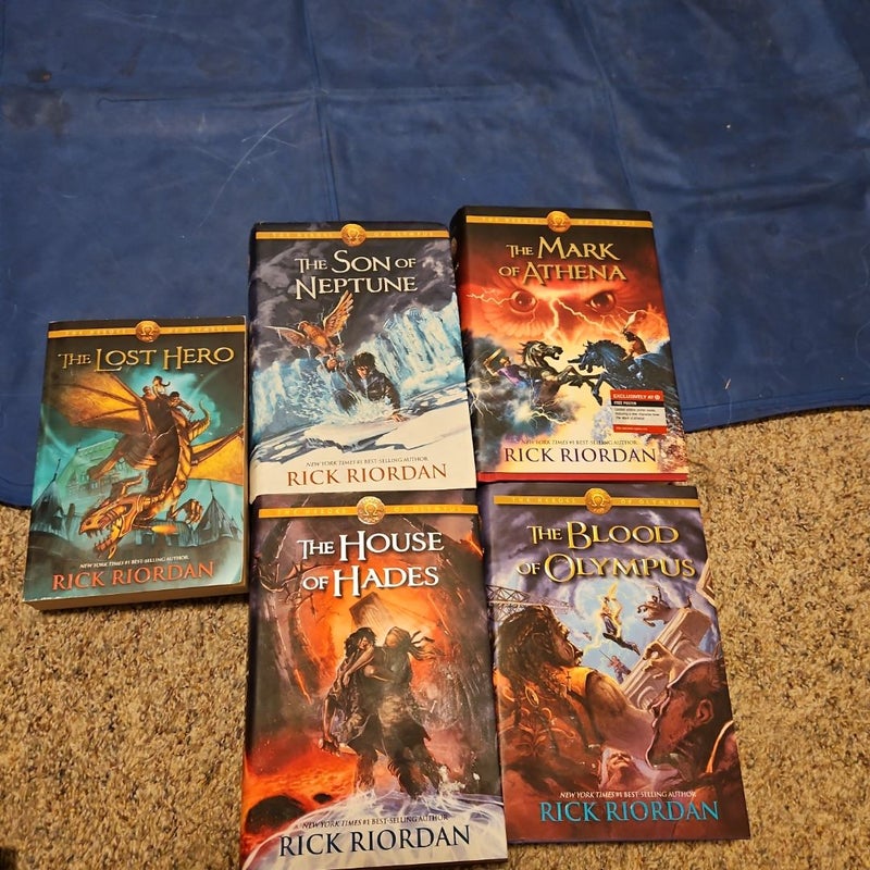 Heroes of olympus series first editions the lost hero son of neptune mark of athena house of hades blood of olympus