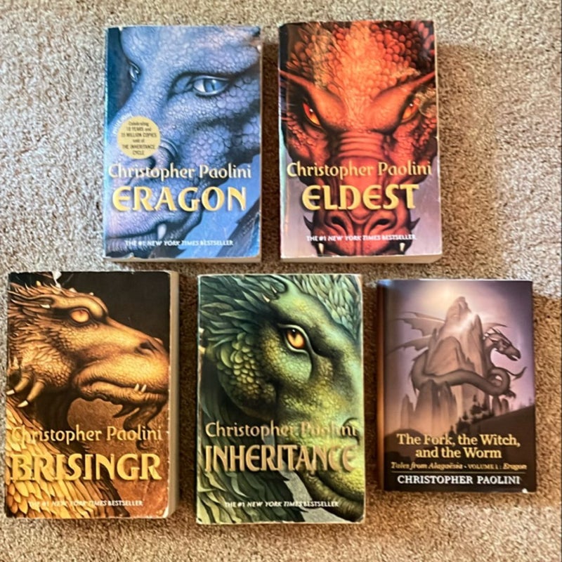 Eragon, Eldest, Brisingr, Inheritance, The Fork, the Witch, and the Worm