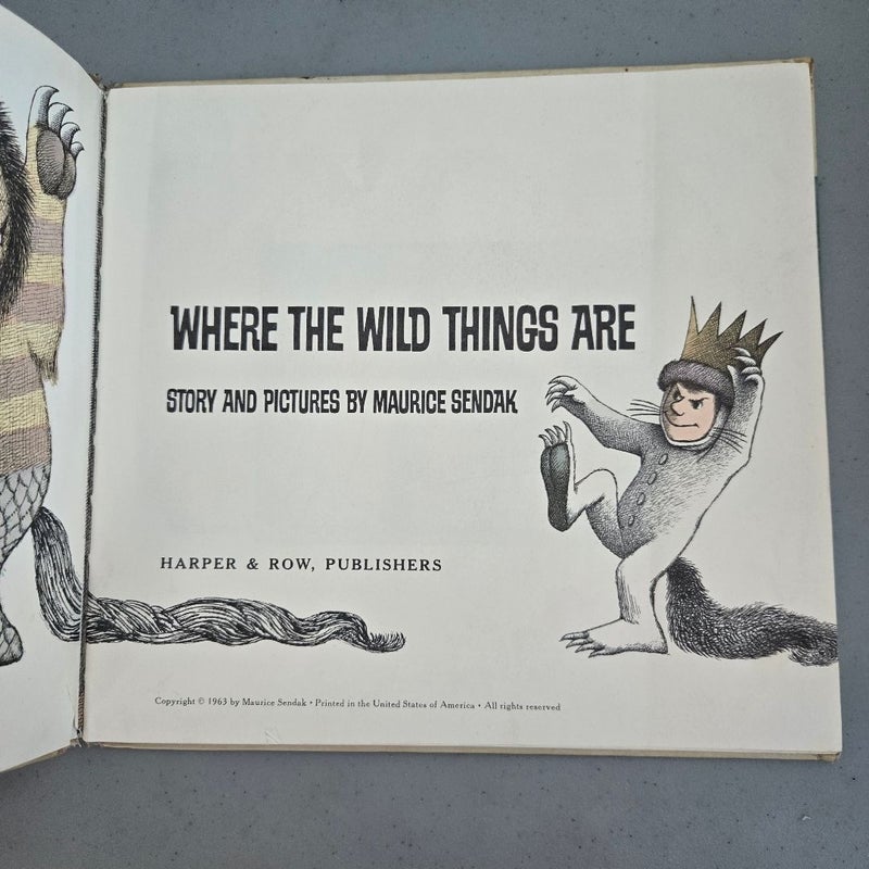 Where the Wild Things Are Book Club Edition 1963