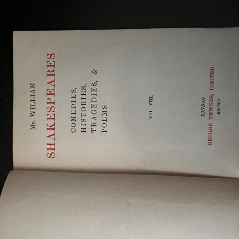 William Shakespeares Comedies, Histories, Tragedies, & Poems, Vol. VIII