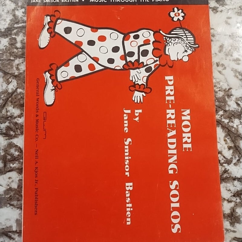 Jane Smisor Bastein More Pre Reading Solos - Vintage Beginner Piano Book