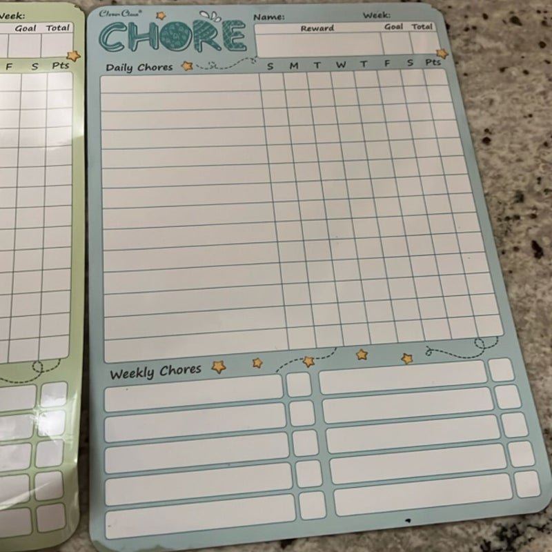 Magnetic chore chart