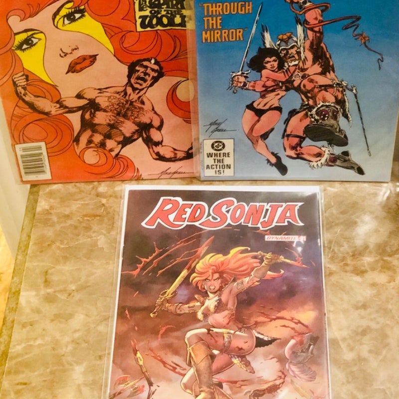 Red Sonja Dynamite #01 The Wardlord #65 & #68 DC Comics RETRO book vintage LOT