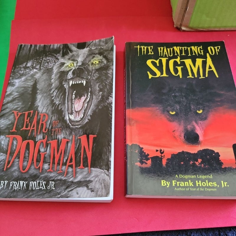 2 Signed By Author Book Lot Year of the Dogman & Haunting of Sigma 