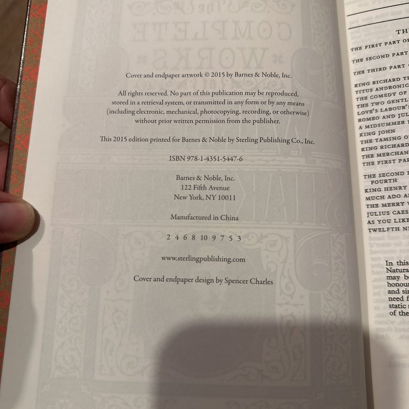 Complete Works of William Shakespeare (Barnes and Noble Collectible Classics: Omnibus Edition)