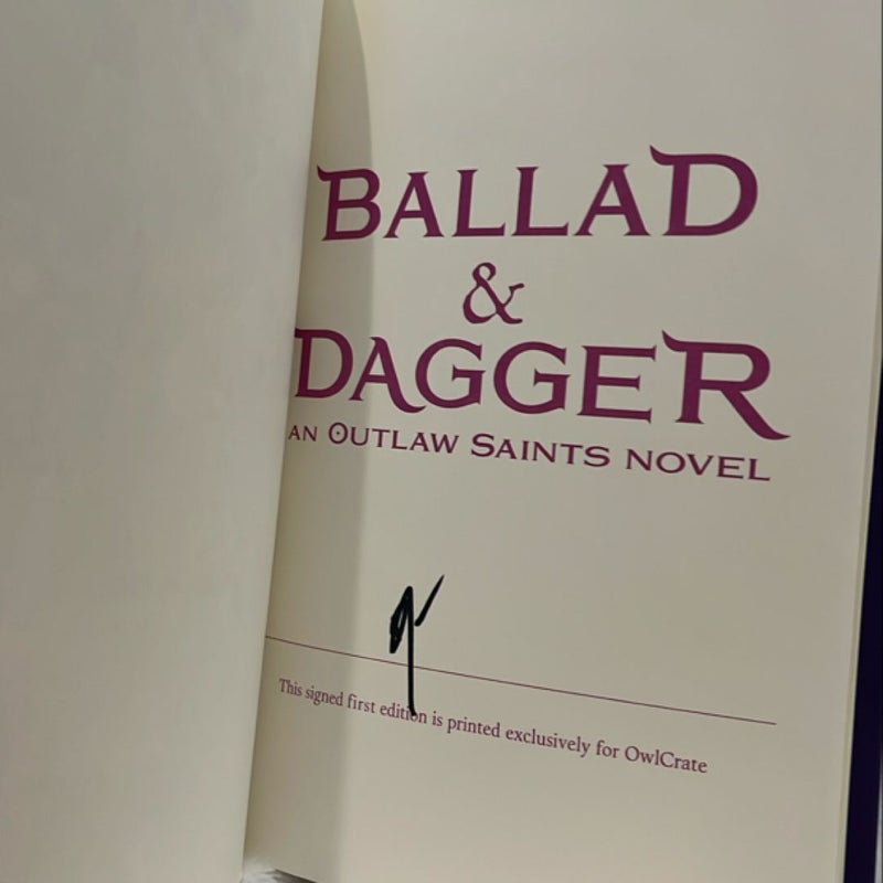 SIGNED COPY - Ballad & Dagger