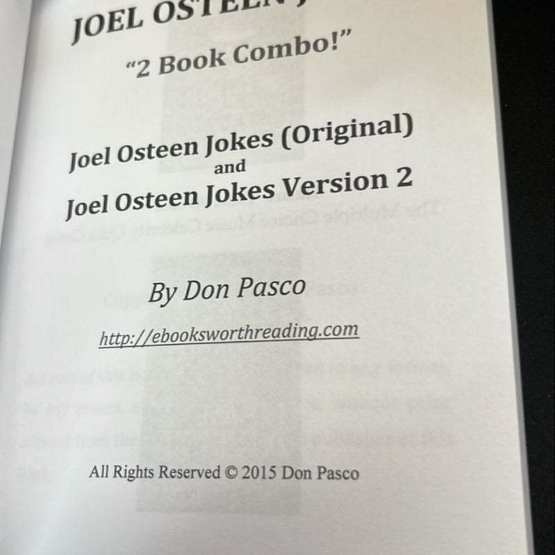 JOEL OSTEEN JOKES - 2 Book Combo