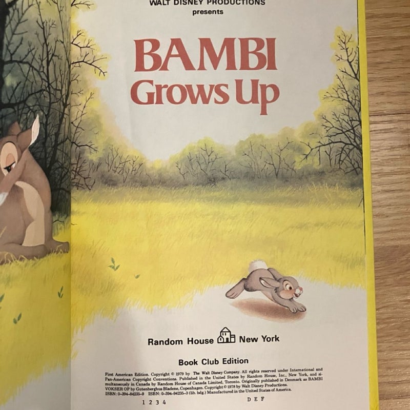 Bambi Grows Up (1st American Edition 1979)