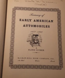 Treasury of Early American Automobiles