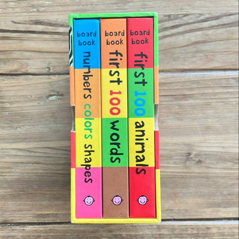 First 100 Board Book Box Set (3 Books)