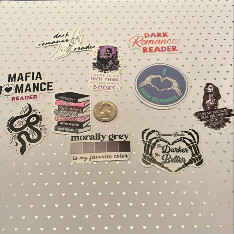 Dark Romance Book Stickers