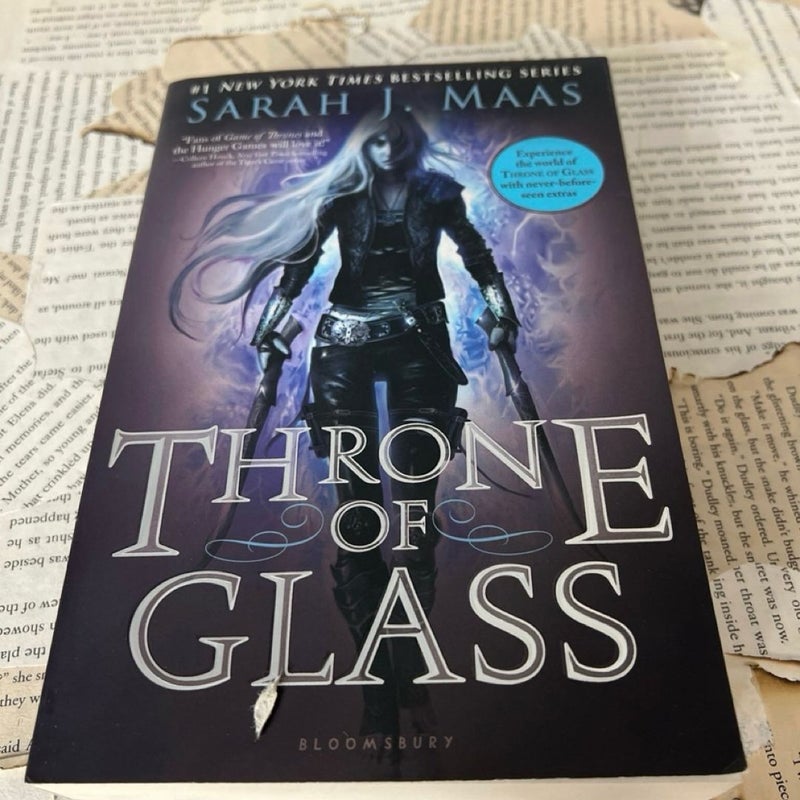 OOP Throne  of glass paperback original cover