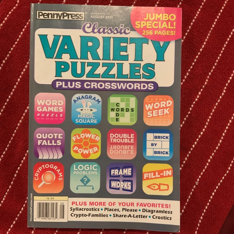 PennyPress Classic Variety Puzzles Plus Crosswords
