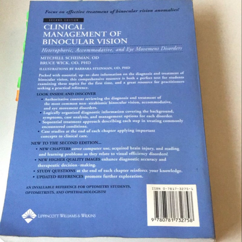 Clinical Management of Binocular Vision