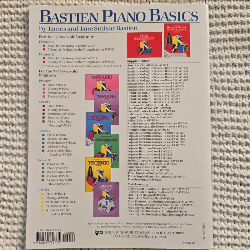 Set of 4 Bastien Piano Basics Music Sheet Books-Level 2