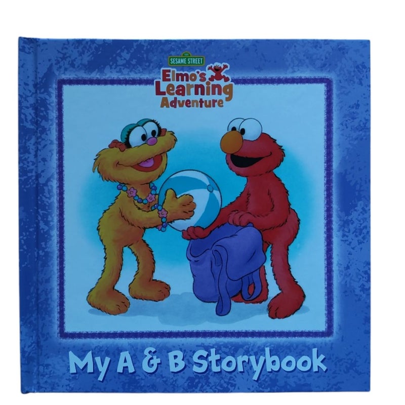  SESAME STREET ELMO'S LEARNING ADVENTURE MY A & B BOOK Hardcover Book