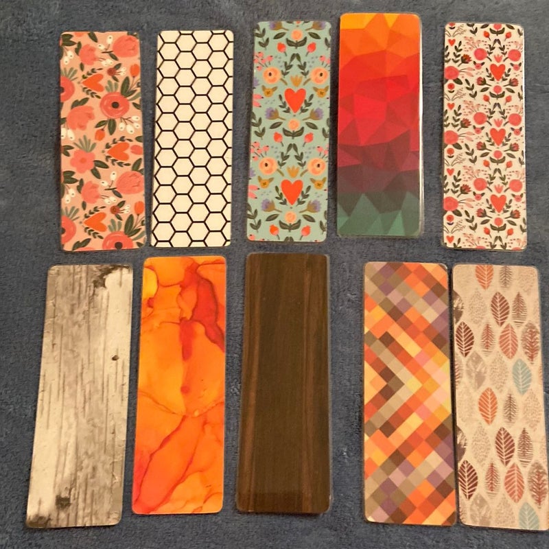 10 Handmade, Laminated Bookmarks