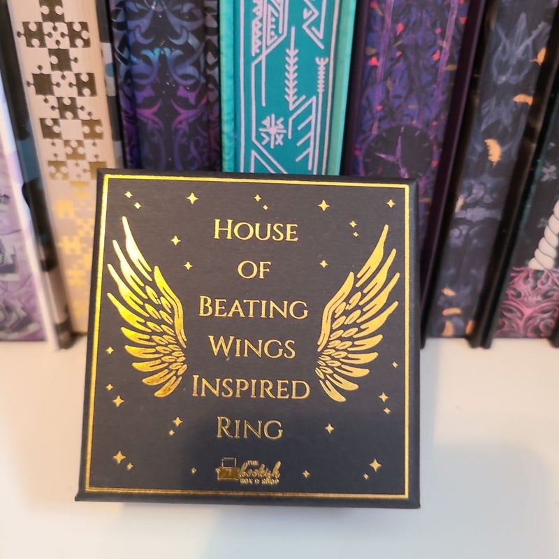 Bookish box I lose myself in books ring inspired by house of beating wings