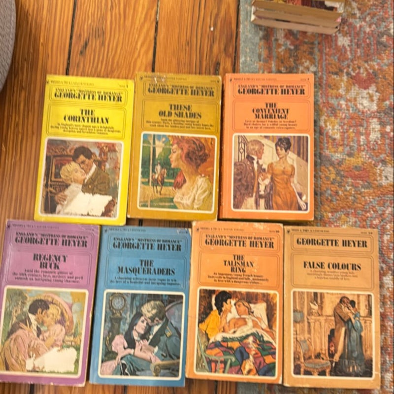 Lot of vintage Georgette Heyer - Bantam Books