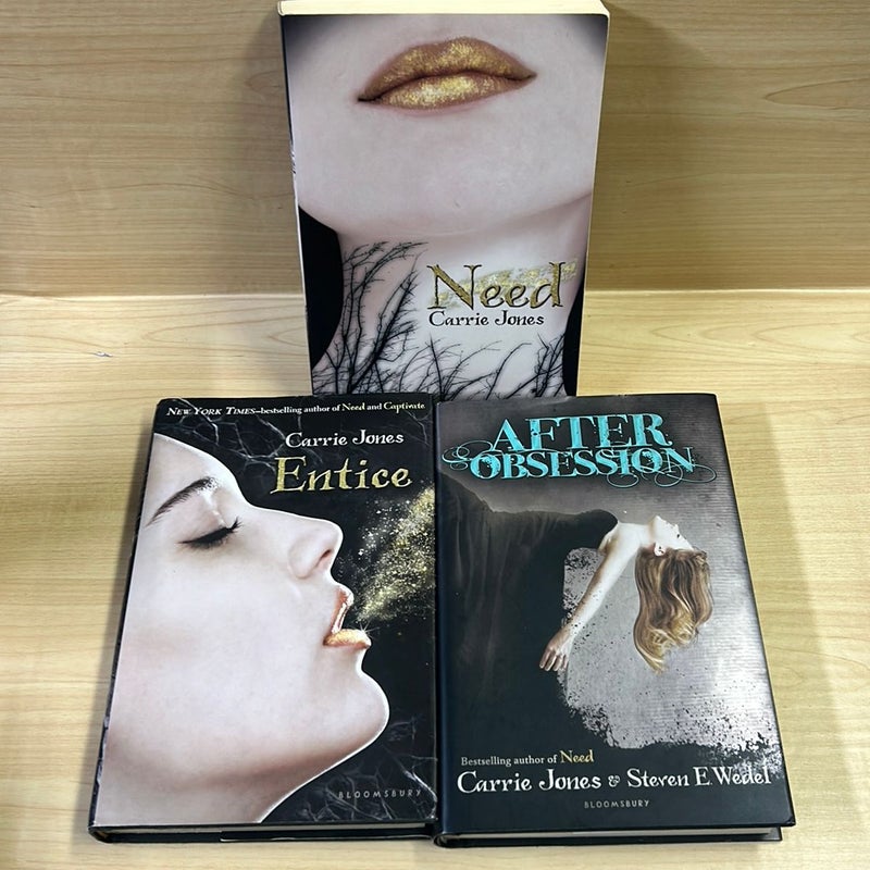 Entice, Need & After Obsession 2 Hardcover 1 Paperback Bundle