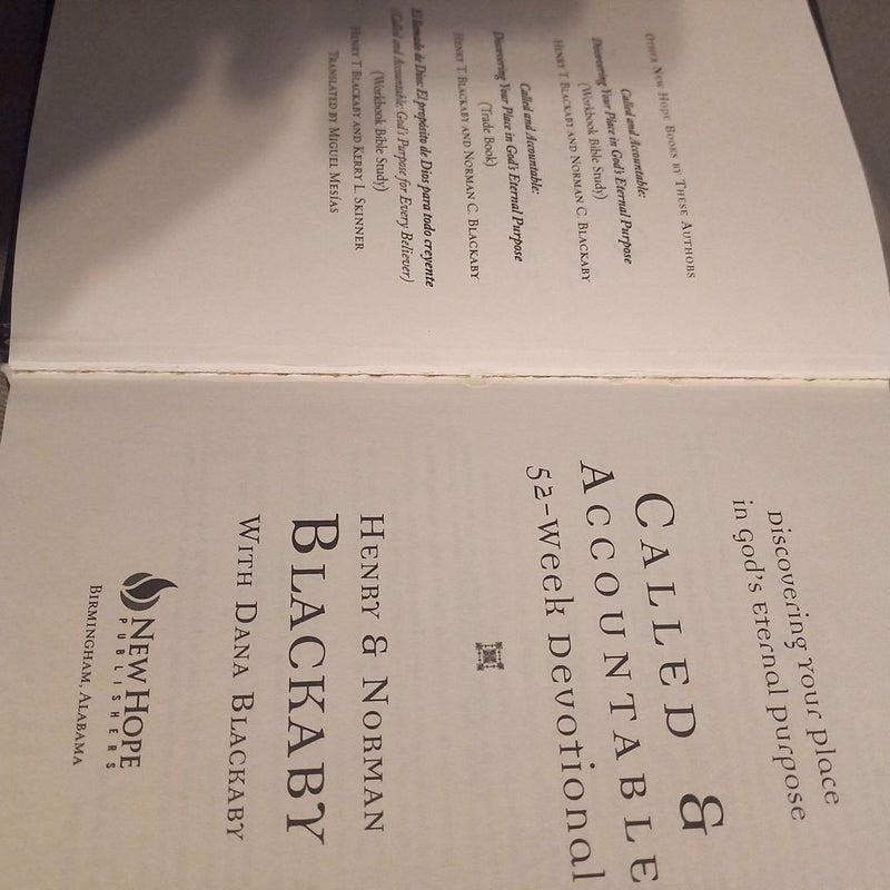 Called and Accountable 52-Week Devotional