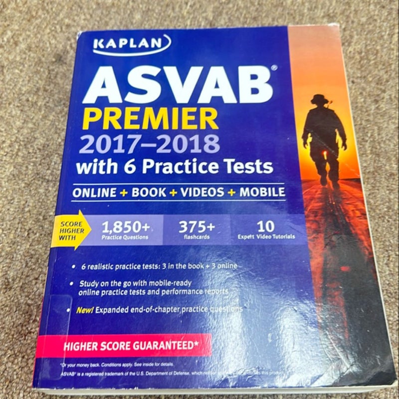 ASVAB Premier 2017-2018 with 6 Practice Tests