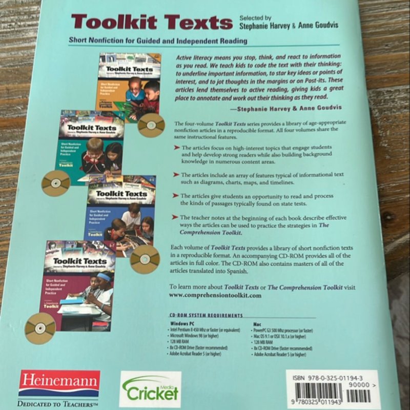 Toolkit Texts: Grades 2-3 by Stephanie Harvey, Anne Goudvis
